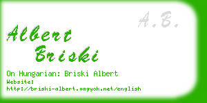 albert briski business card